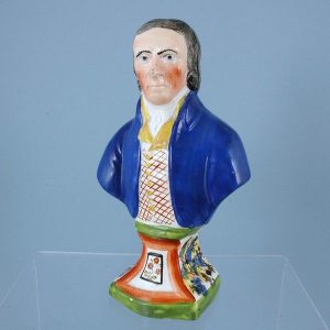 Staffordshire Pearlware Bust of a Gentleman