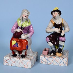 Pair of Staffordshire Pottery Figures of Jobson & Nell
