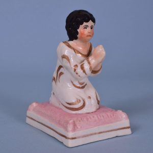 Staffordshire Porcelain Figure of a Girl Praying