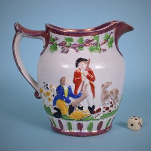 Lustre Jug with Hunting Scenes.