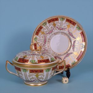 Coalport Two Handled Cup,Cover & Stand.