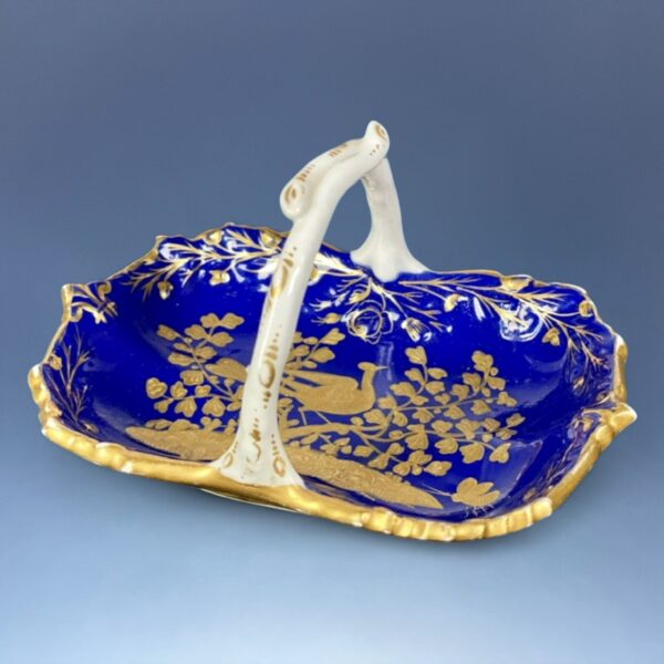 Antique Spode Porcelain Miniature Basket.