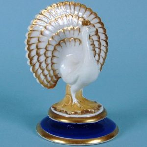 English Porcelain Model of a Peacock