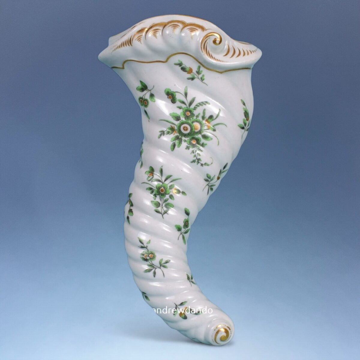 Dr Wall Worcester Porcelain Cornucopia/Wall Pocket