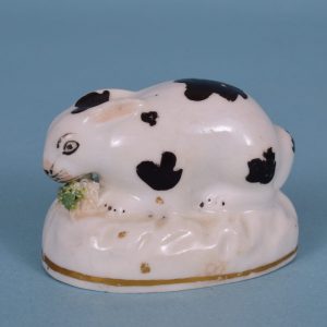 Staffordshire Porcelain Miniature Rabbit.