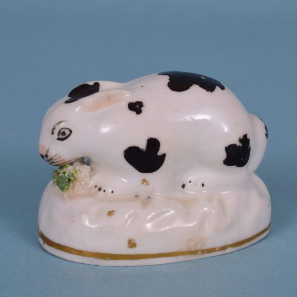 Staffordshire Porcelain Miniature Rabbit.