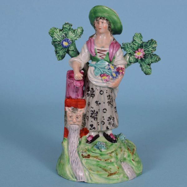 Staffordshire Figure of a Lady Gardener.
