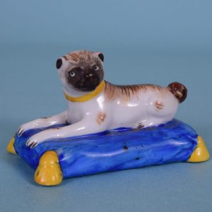 Continental Porcelain Pug Dog.