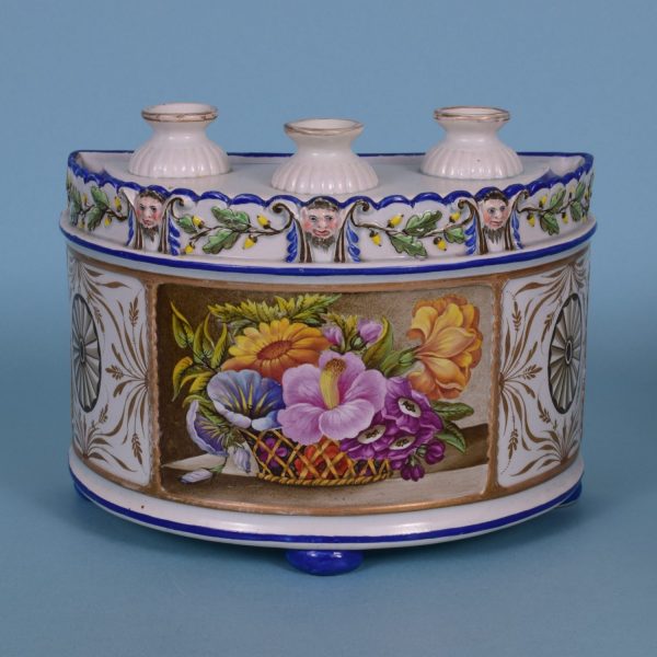 English Pearlware Bulb Pot