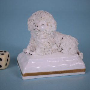 Staffordshire Poodle on Moulded Base.