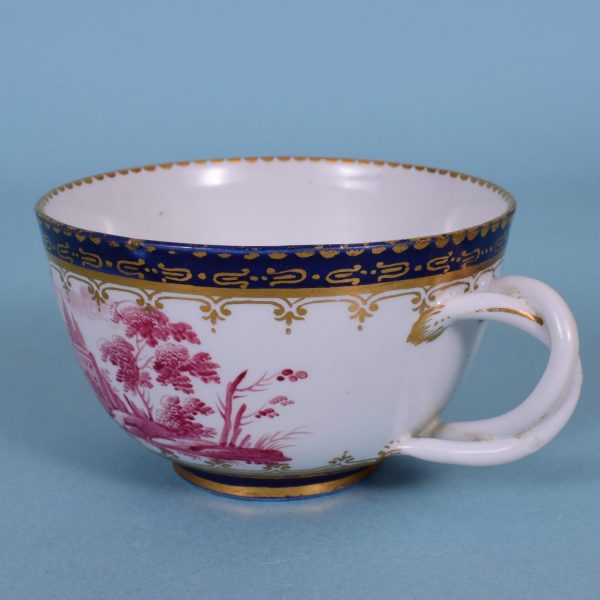 C18th Italian Porcelain Tea Cup & Saucer, c1780 - Image 4