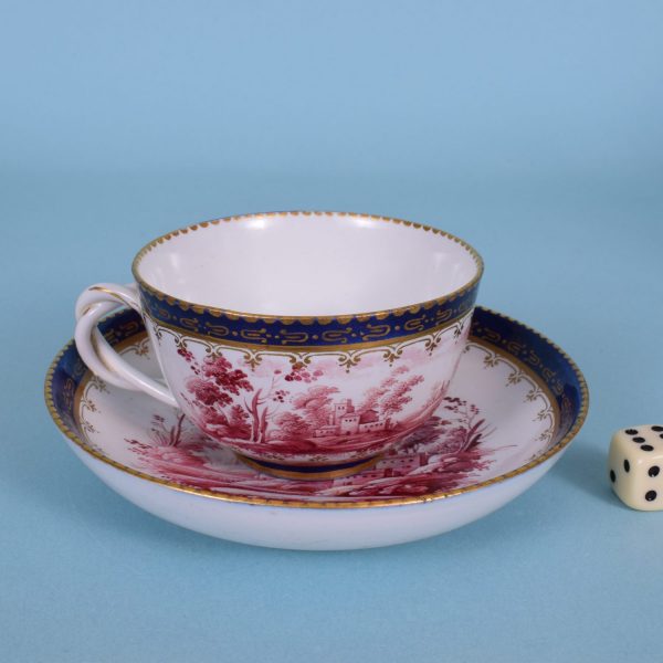 C18th Italian Porcelain Tea Cup & Saucer, c1780 - Image 2