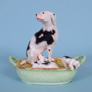Dog & Puppies in basket