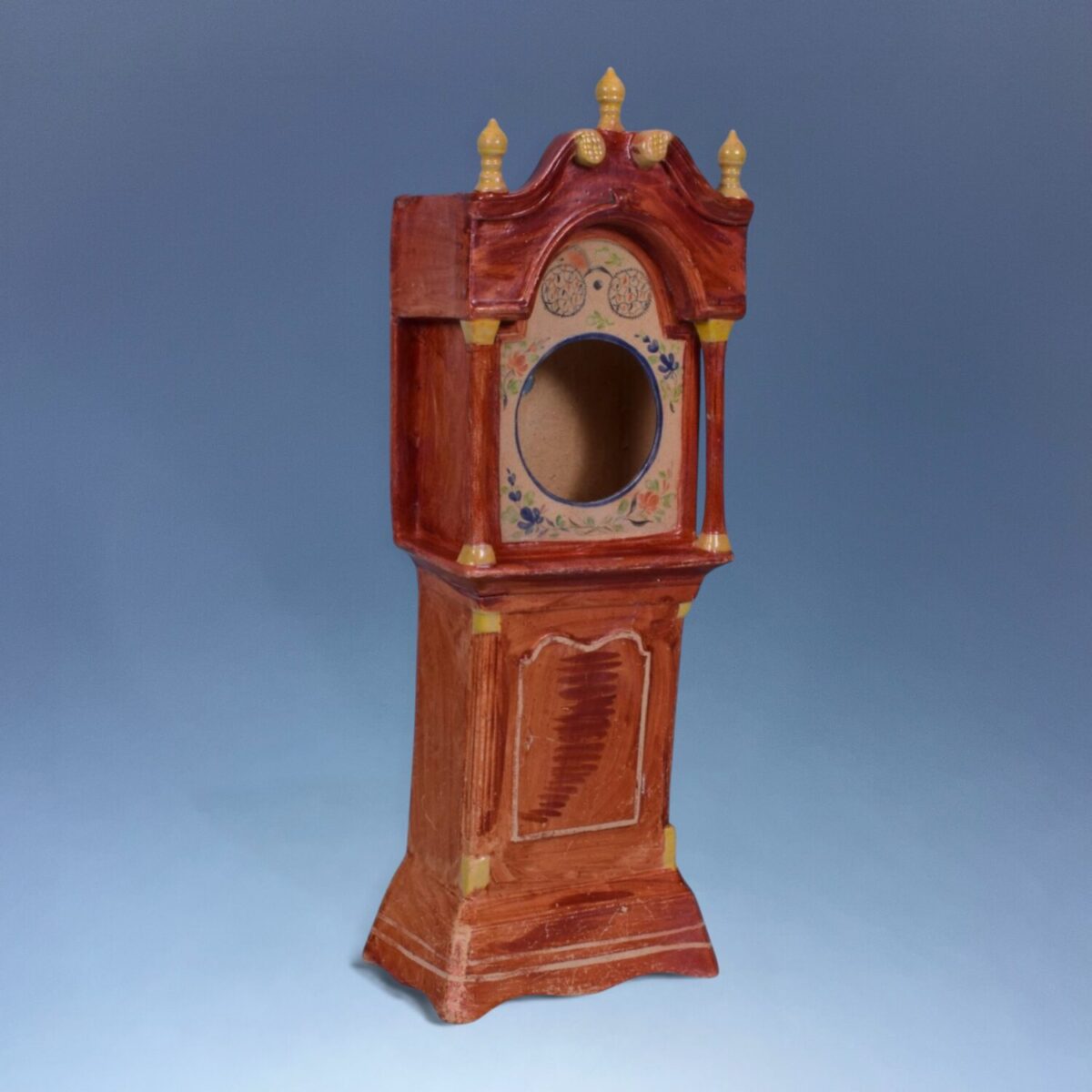 C19th Staffordshire Pottery ‘Longcase’ Clock Holder.