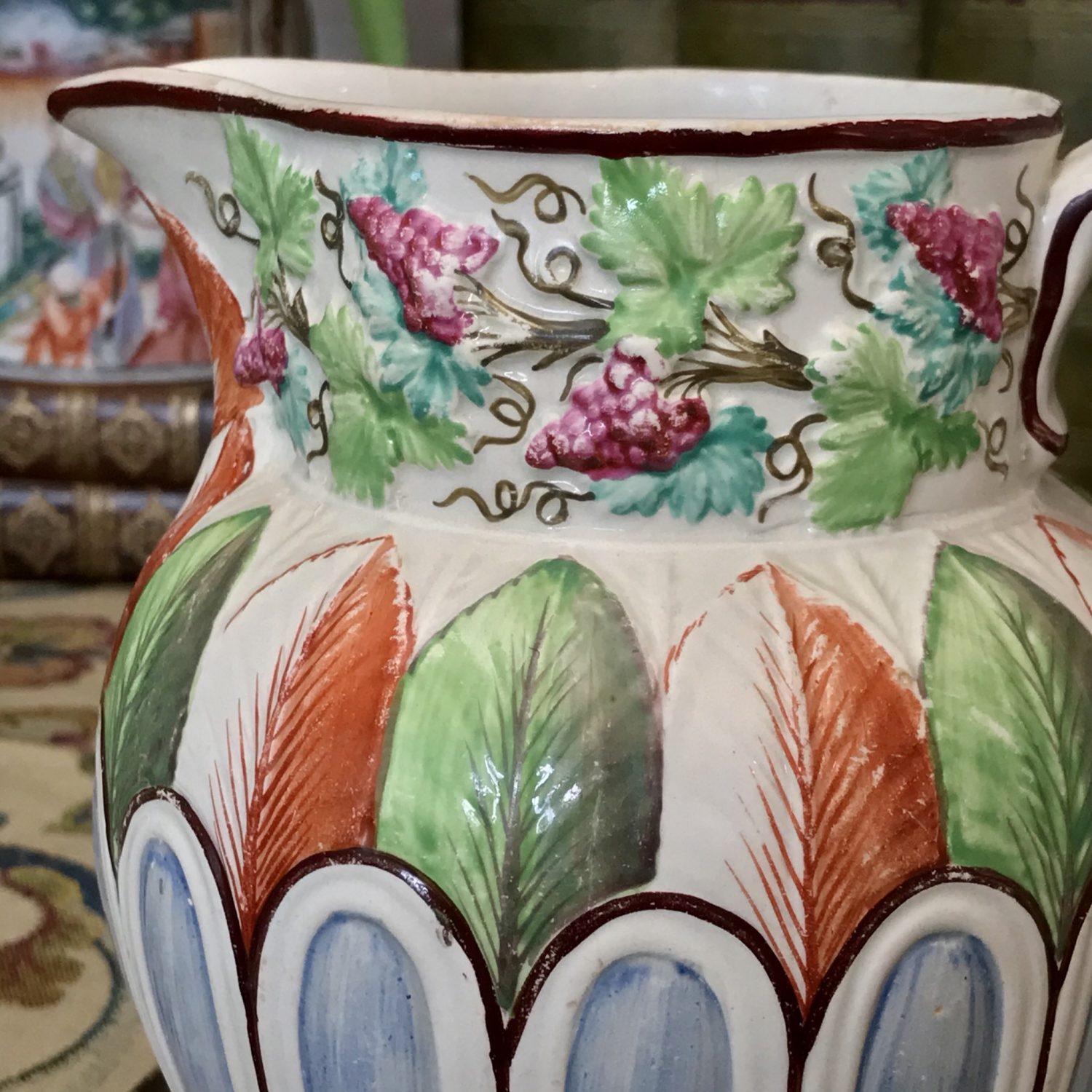 English Pearlware Moulded Jug. - Image 6