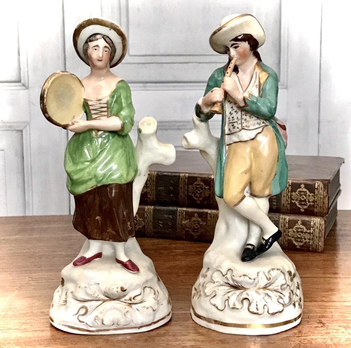 Pair of Staffordshire Figure of Musicians.