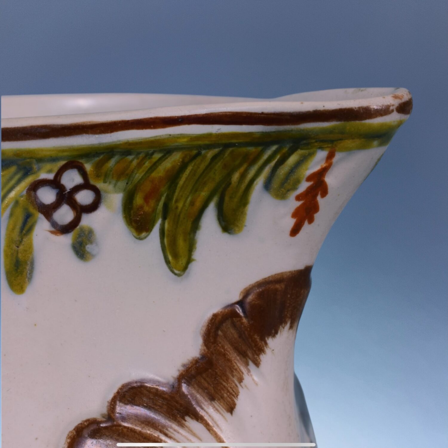 C19th Staffordshire ‘Pratware’ Pottery 'Miser' Jug. - Image 5