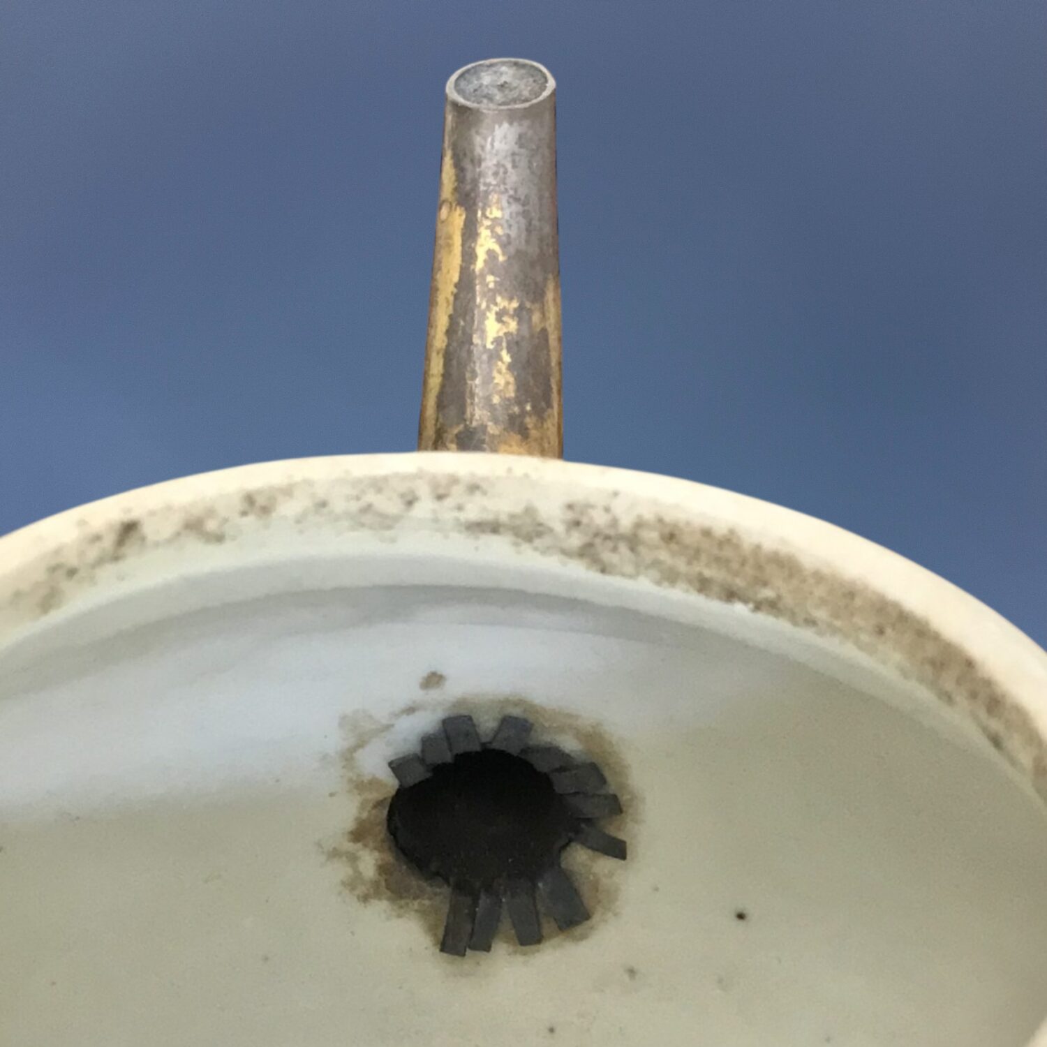 Chinese Porcelain 'Mandarin' Teapot with ‘Make-Do’ Repair. - Image 3