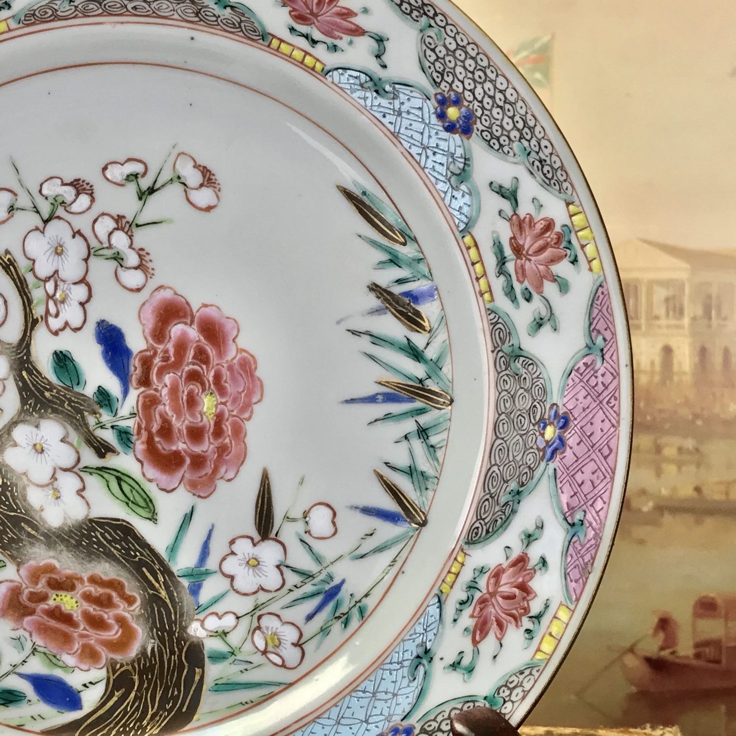 C18th Chinese Export Porcelain ‘Famille Rose’ Plate.