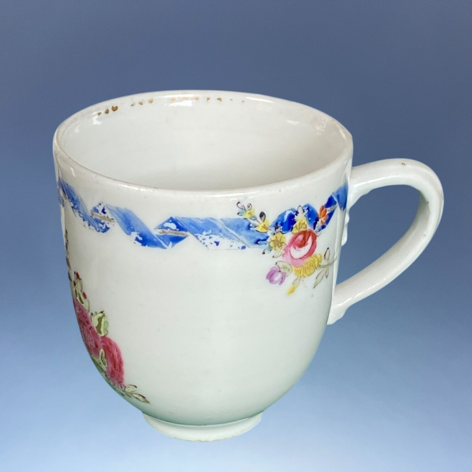 Unusual C18th Chinese Export Porcelain Trio, Meissen Style. - Image 10