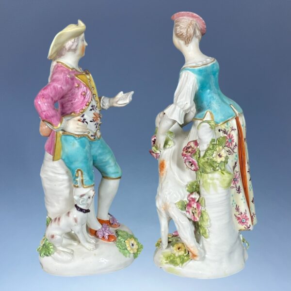 Pair of C18th Derby Figures - 'The Garland Shepherds' - Image 9