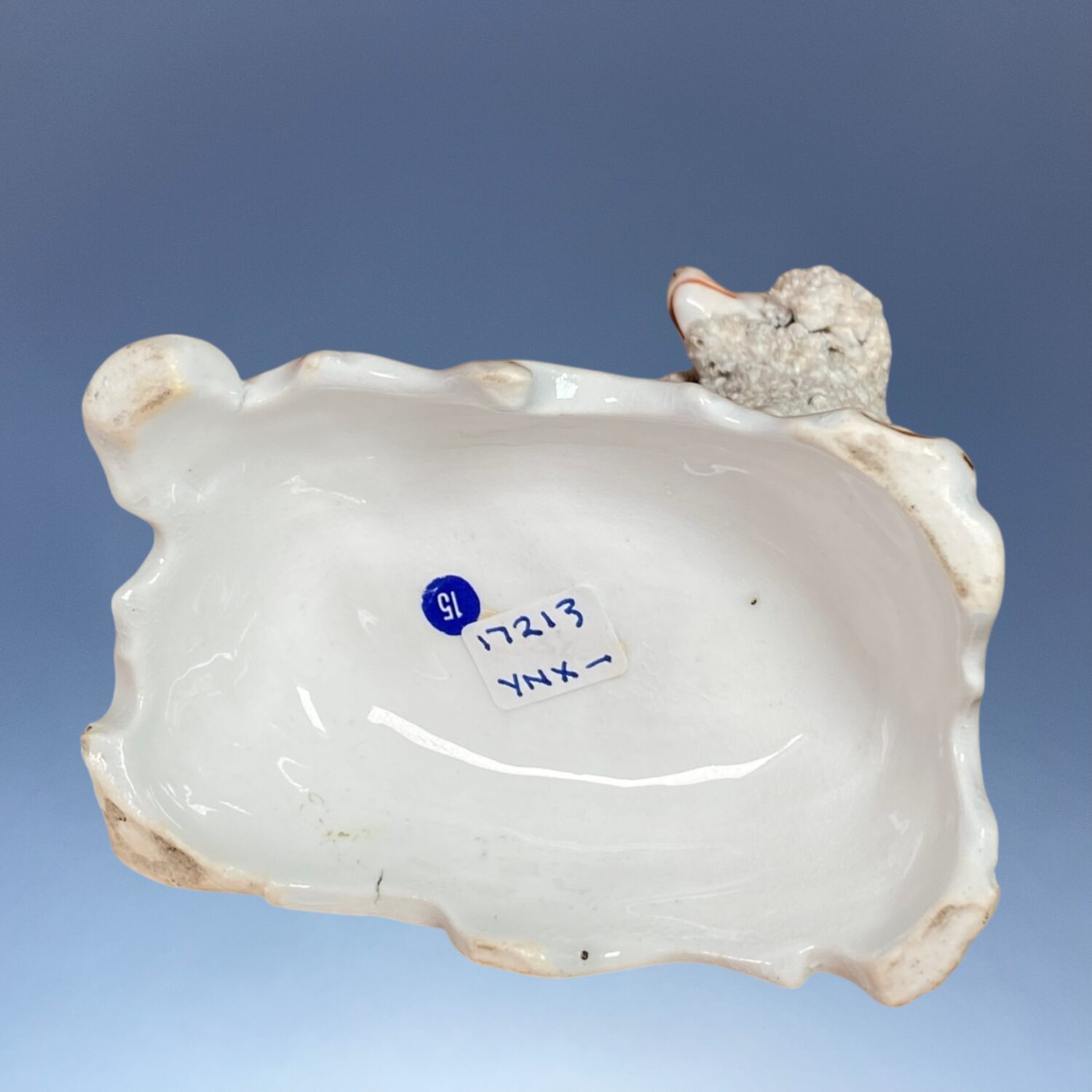 C19th Staffordshire Porcelain Seated Poodle - Image 3