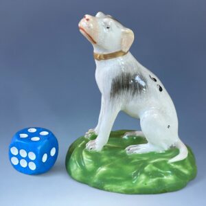 Derby Porcelain Miniature Model of a Hound.