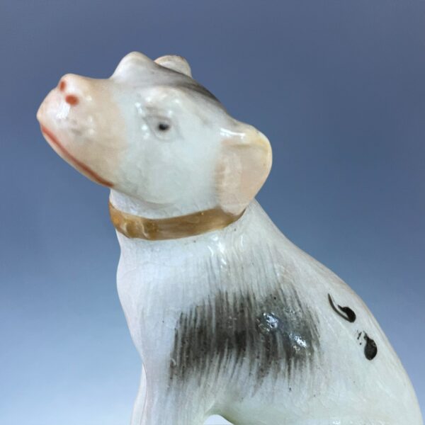 Derby Porcelain Miniature Model of a Hound. - Image 2