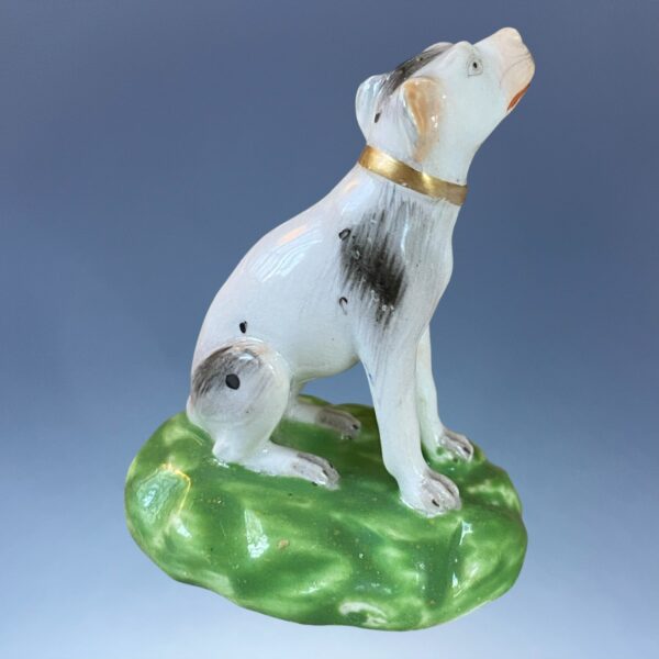 Derby Porcelain Miniature Model of a Hound. - Image 4