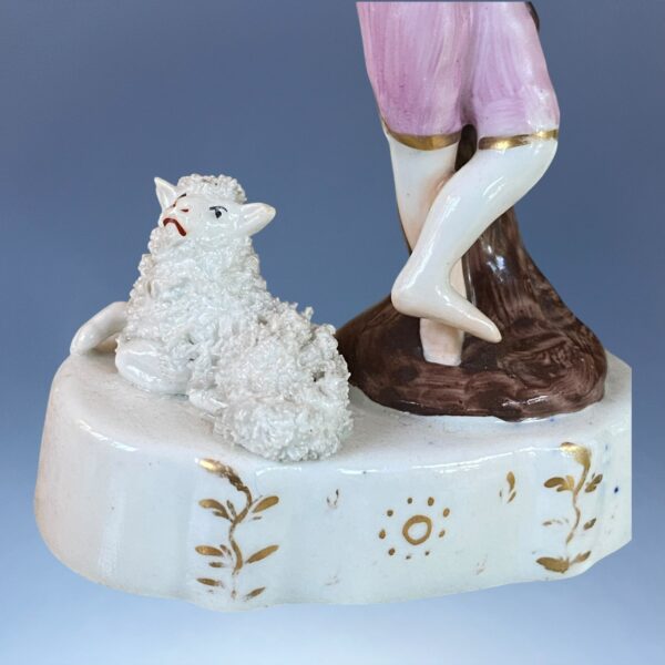 Staffordshire Porcelain Figure of a Shepherd. - Image 3