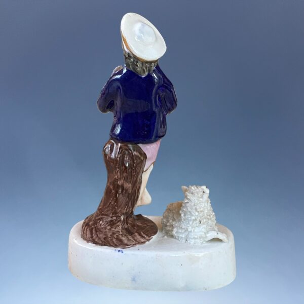 Staffordshire Porcelain Figure of a Shepherd. - Image 4