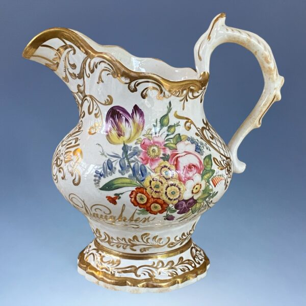 English Porcelain Presentation Jug - Samuel Giles R.N.