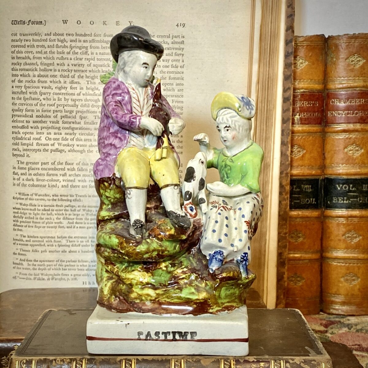 Early Staffordshire Figure Group -‘Pastime’
