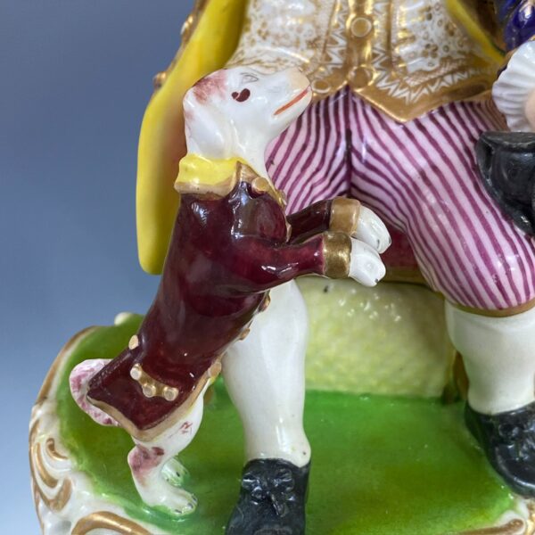 Pair of Bloor Derby Seated Figures with Cat & Dog. - Image 10