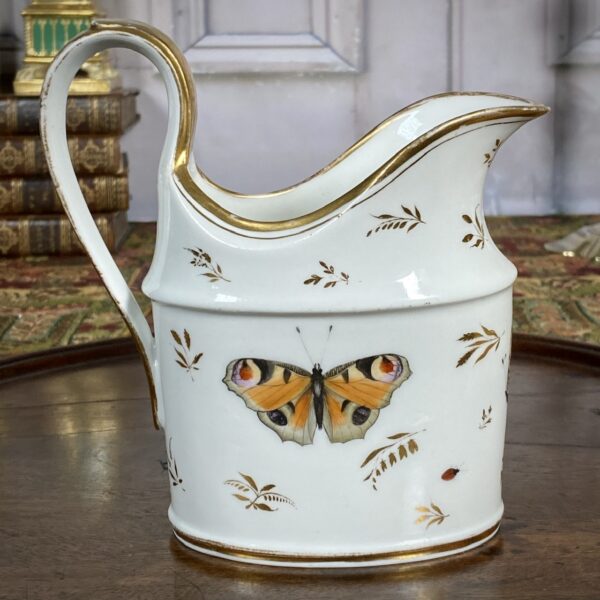 Paris Porcelain Cream Jug Painted With Insects, c1790 - Image 2