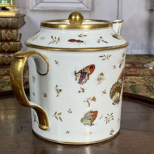 Paris Porcelain Teapot Painted With Insects, c1790 - Image 5