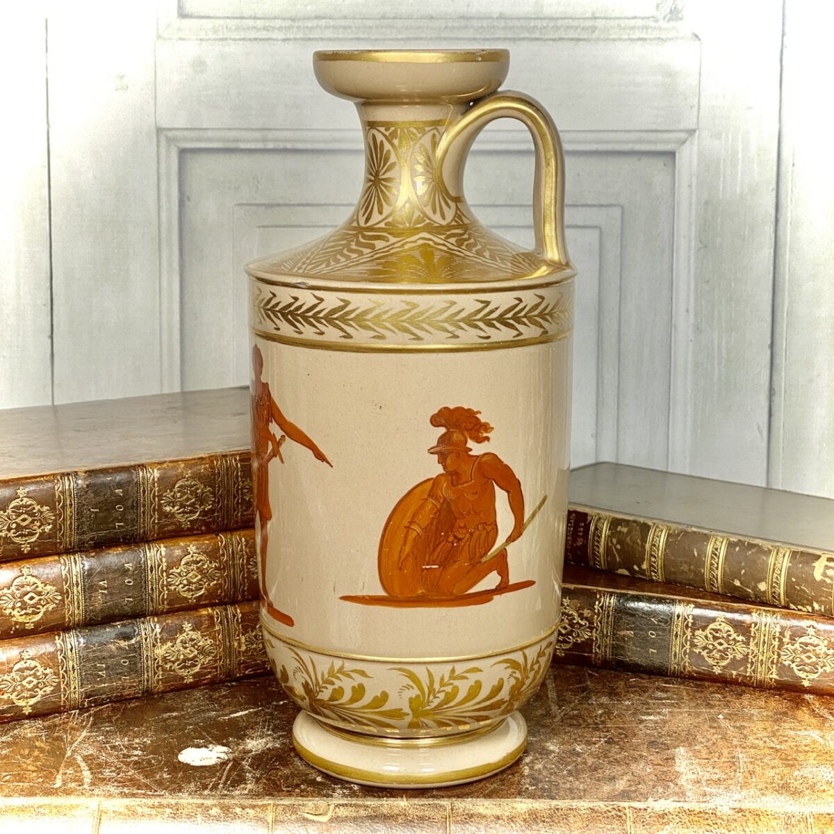 C19th English Pottery Lekythos Style Vase
