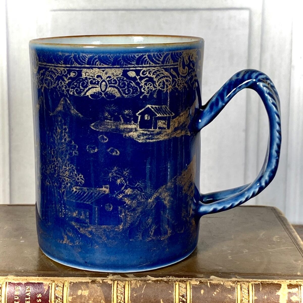 Chinese Export Powder Blue Mug.