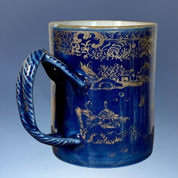 Chinese Export Powder Blue Mug. - Image 5