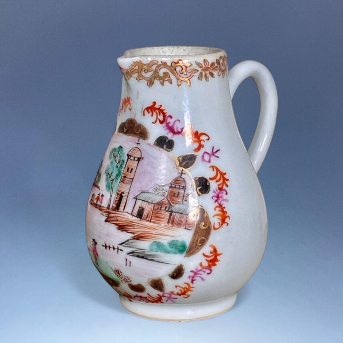 Chinese Export Porcelain Cream Jug – Meissen Style Decoration.