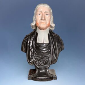 E felt Staffordshire Pottery Bust of John Wesley