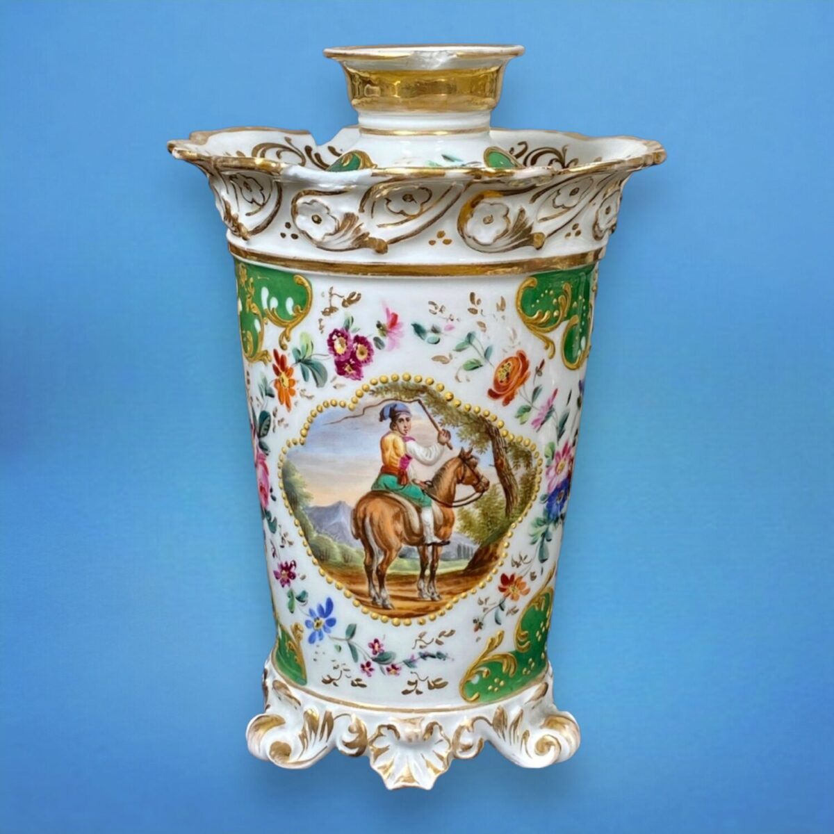 Jacob Petit, Paris Porcelain Flower Vase  – (af)