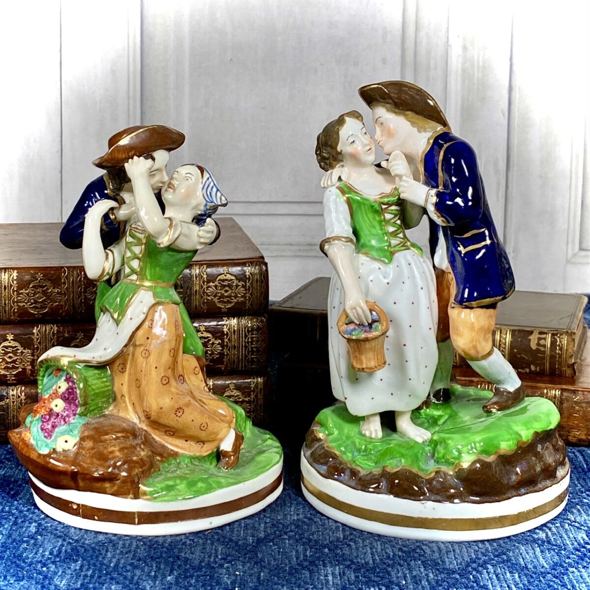 Rare Pair of Staffordshire Figures – Couples Embracing…