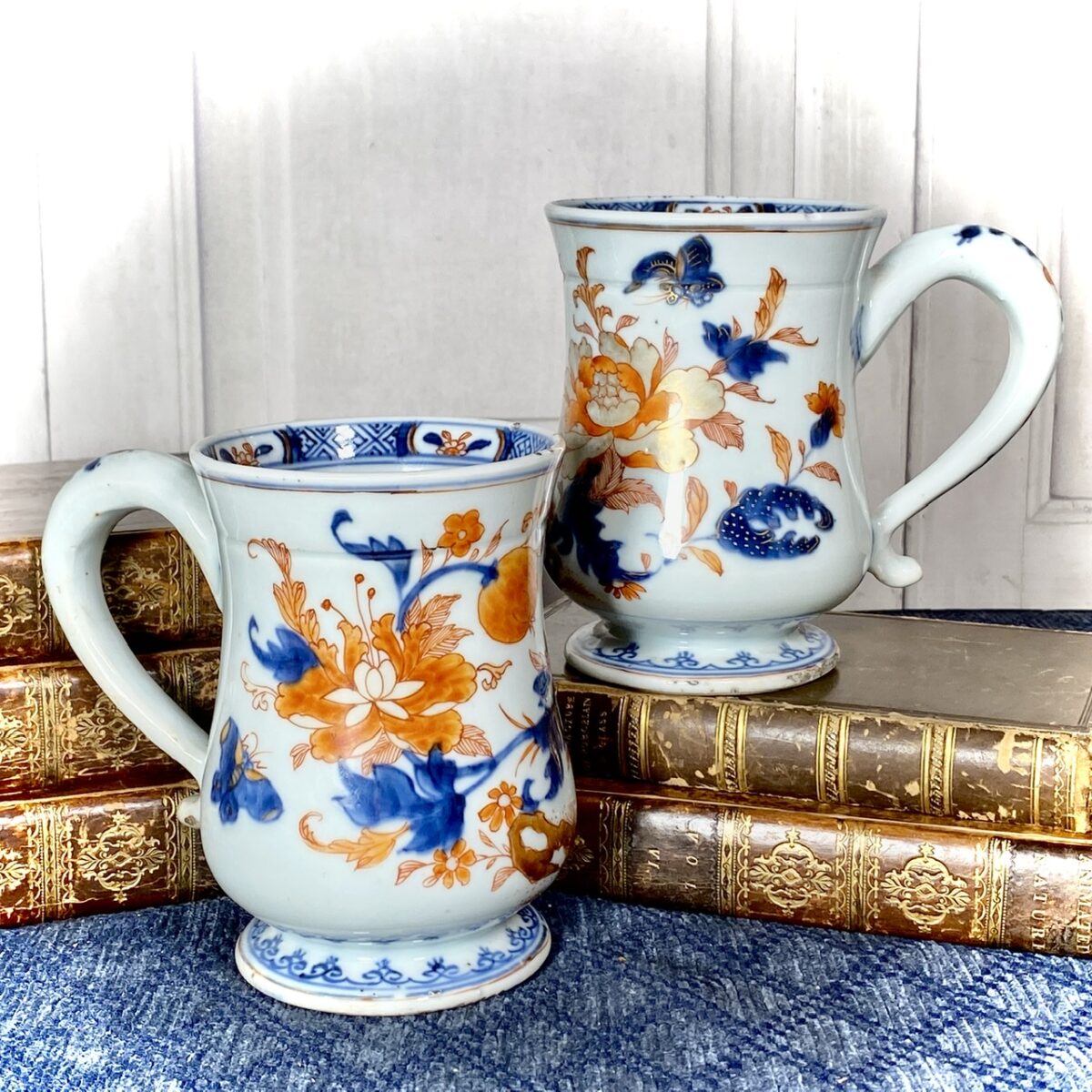 Pair of C18th Chinese Imari Tankards.