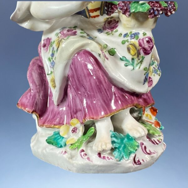 C18th Bow Figure of a Girl Holding a Basket of Grapes. - Image 3