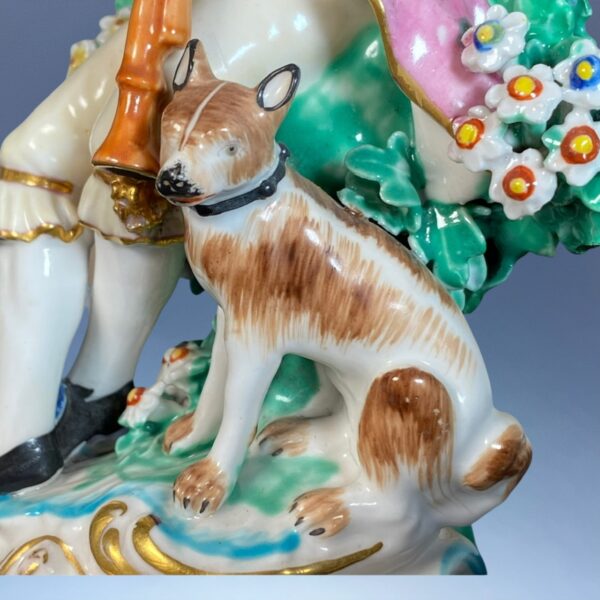 Pair of C18th Derby Shepherd Musician Figures. - Image 7