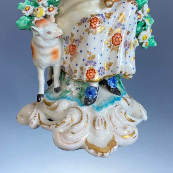 Pair of C18th Derby Shepherd Musician Figures. - Image 12