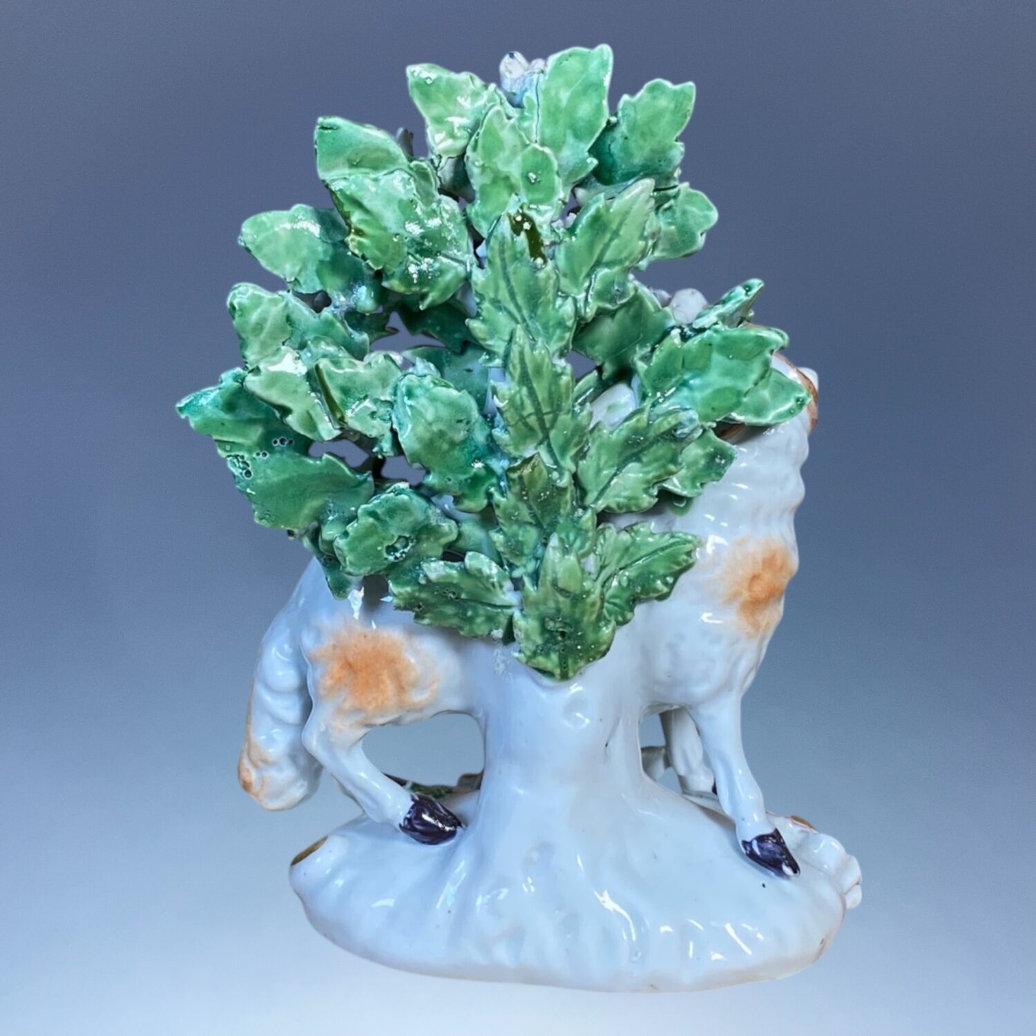 C18th Derby Porcelain Ram with Bocage - Image 4
