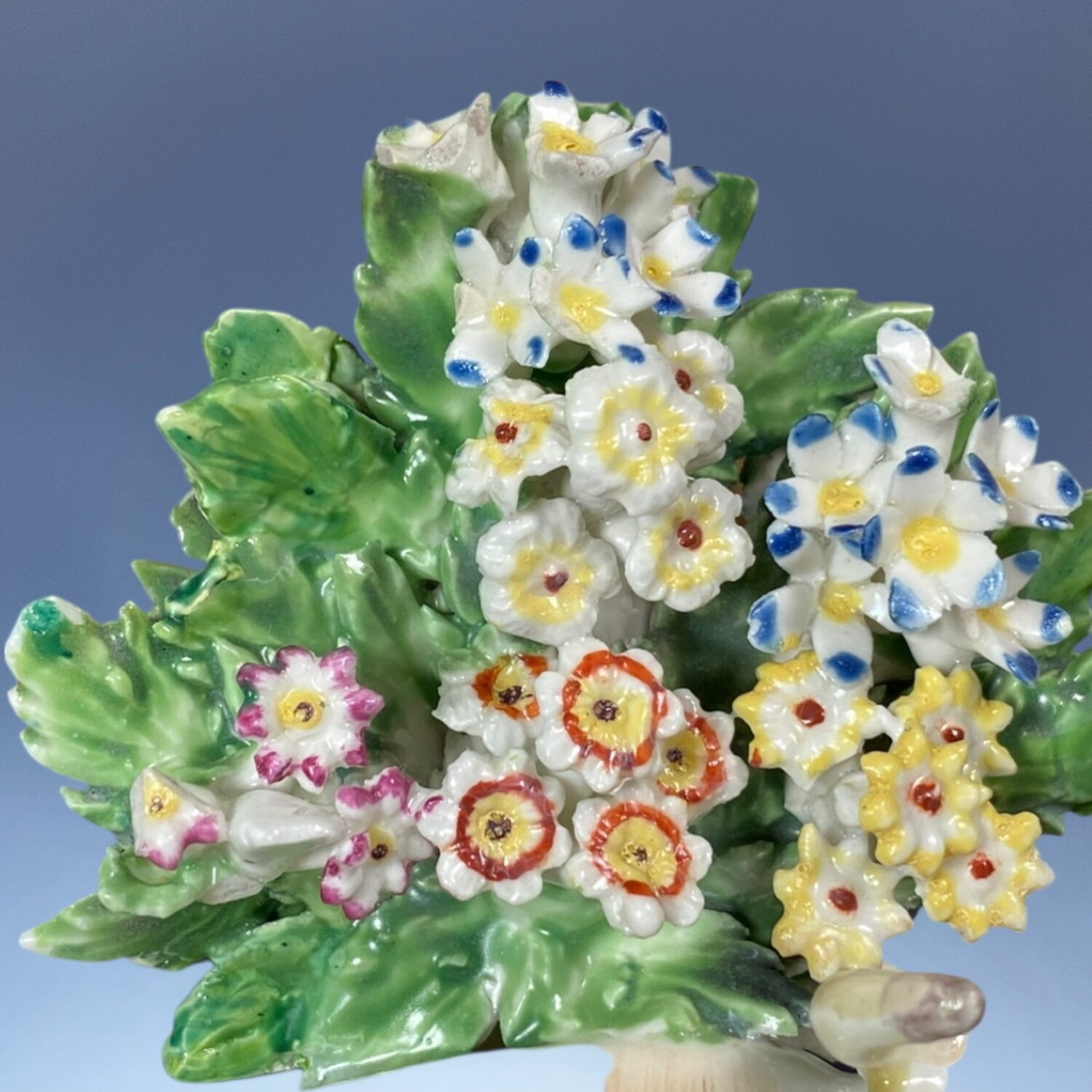 Pair of C18th Derby Porcelain Cows With Bocage - Image 6