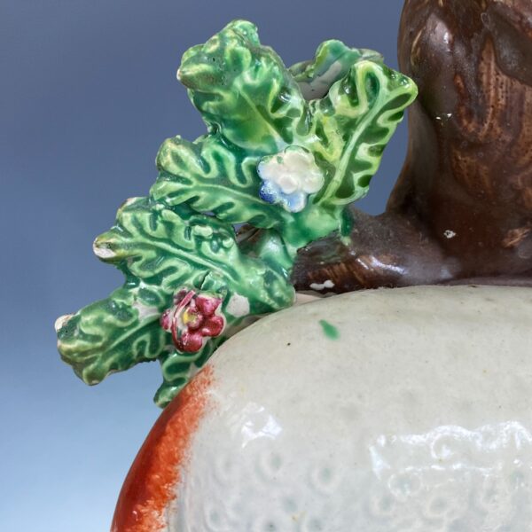 Antique Staffordshire Pottery Ram Spill Holder. - Image 6